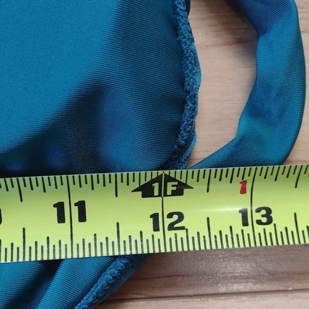 Zaful Teal Plunging Neckline Cross Tie Backless One Piece Swimsuit Size Small - Picture 7 of 11